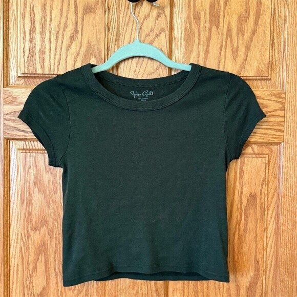 PacSun Tops - John Galt T-Shirt Womens Size S Green Cropped Short Sleeve Crew Neck Tee